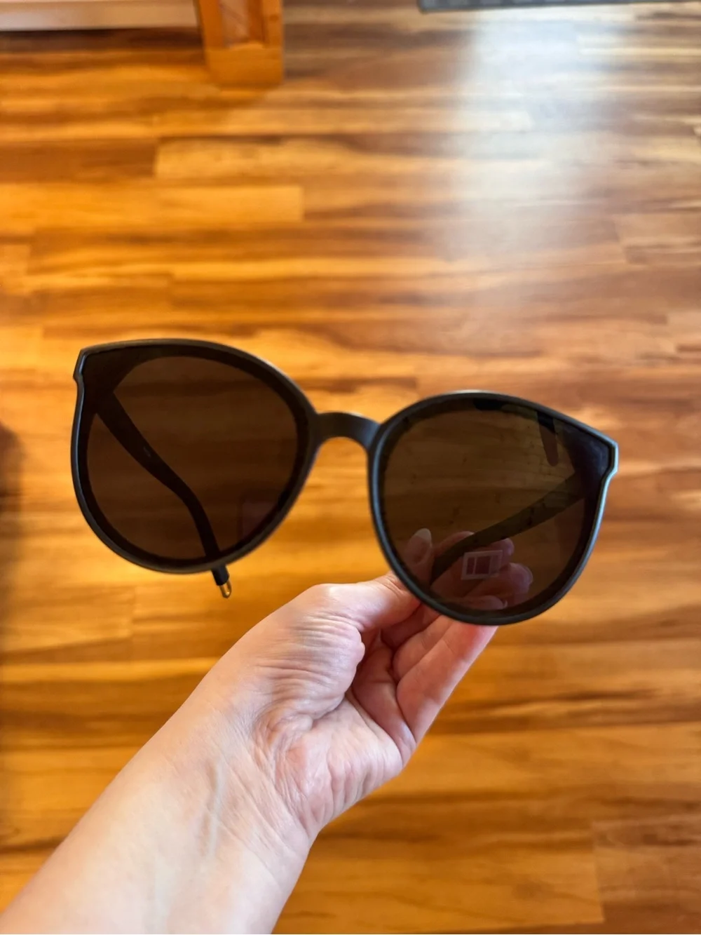 Black Oversized Cat Eye Sunglasses Dark Lens Fashion Shades